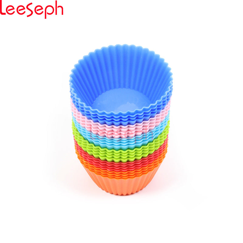 24 pack Round Shaped  Silicone Cake Molds