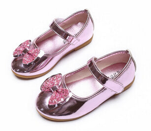 New Summer Autumn Children Shoes Girls Sandals sequins Bow Princess leather shoes Girls Casual Shoes dance shoes