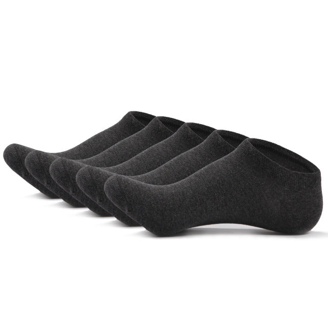 5 Pack: Men's Casual Cotton Ankle Socks