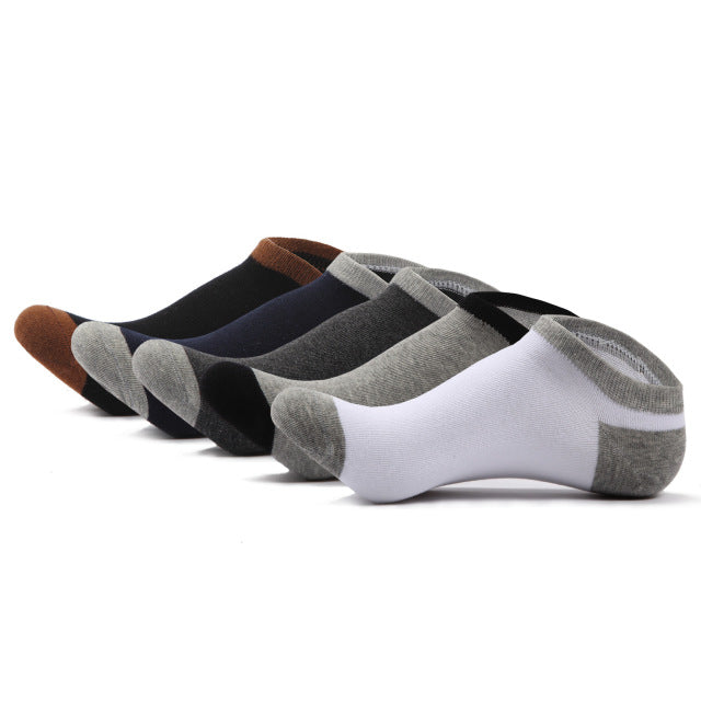 5 Pack: Men's Casual Cotton Ankle Socks