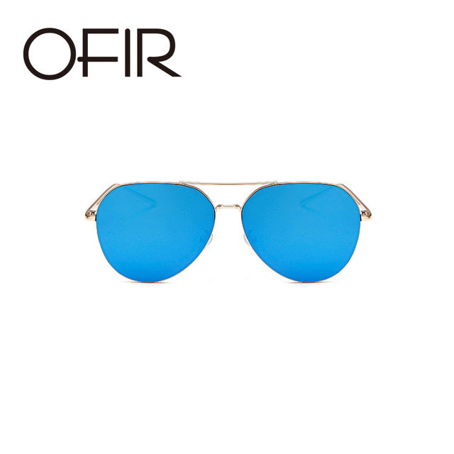 OFIR Brand Designer Oversized Pilot Oval Sunglasses Women Men  Sun Glass Aviation Metal Frame Mirror Driving Female Glasses