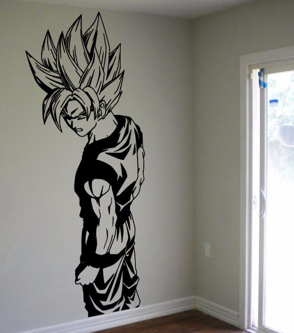 Removable Goku Super Saiyan Dragon Ball Wall Sticker Home Decor Room Interior Home Wall Decal Art Vinilos Wall Mural NY-422
