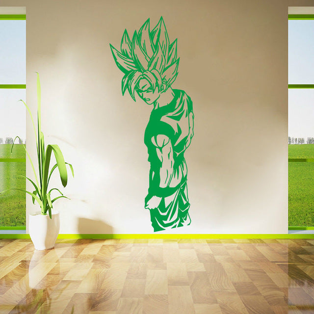 Removable Goku Super Saiyan Dragon Ball Wall Sticker Home Decor Room Interior Home Wall Decal Art Vinilos Wall Mural NY-422