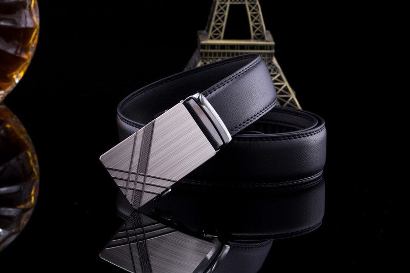 Men's Casual Genuine Leather Cross Slide Buckle