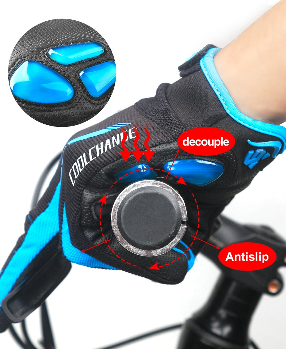 CoolTech Touchscreen Compatible Shockproof Cycling Gloves