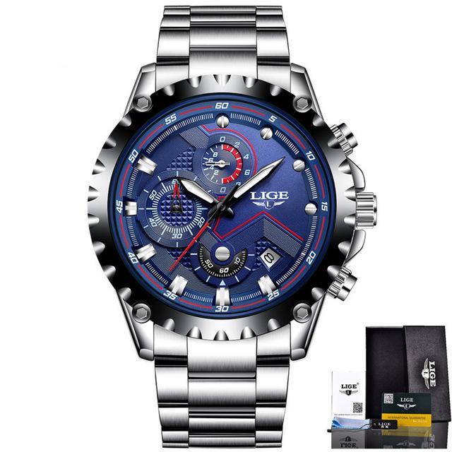 Men's Stainless Steel Luxurious Business Sport Quartz Watch