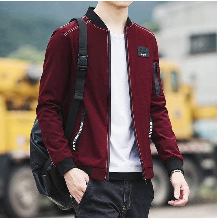 Men's Slim Fit Sleek Bomber Jacket