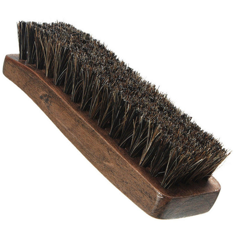 Wooden Handle Horsehair Shoe Brush Polish Natural Leather Real Horse Hair Soft Polishing Tool Bootpolish MS659