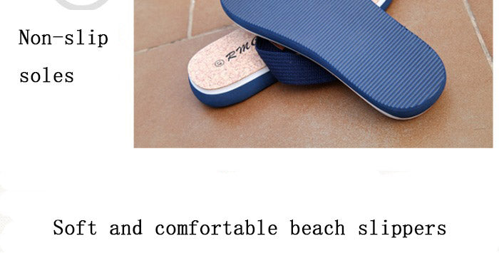 New Summer Brand Men Flip Flops Printing Eva Ribbon Non-Slip Soft Slides Home Slippers Casual Playa Tongs Sandals Beach Shoes