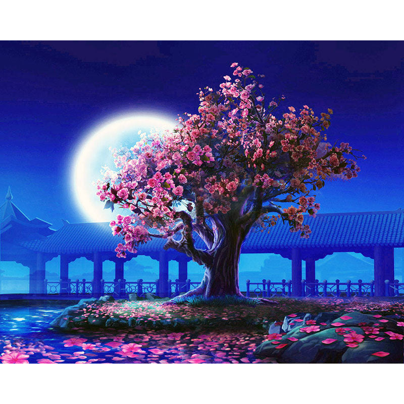 GATYZTORY No Frame Peach Blossom DIY Painting By Numbers Landscape Vintage Wall Painting Acrylic Paint On Canvas For Living Room