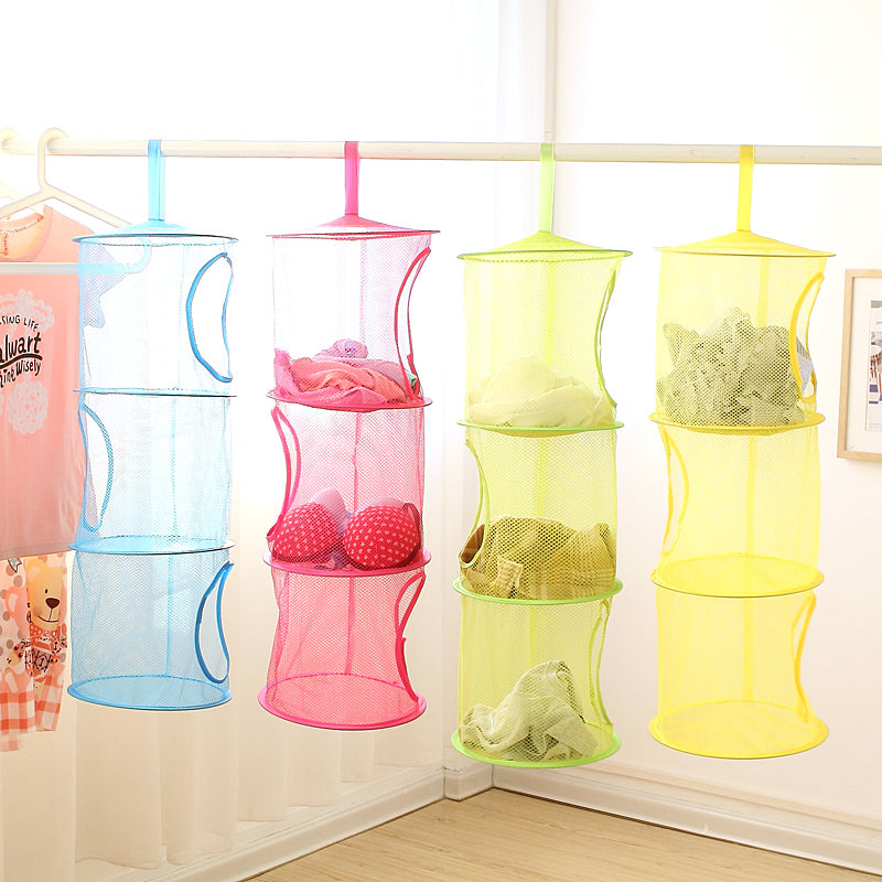 Hanging Multi-Layer Folding Clothes Drying Baskets