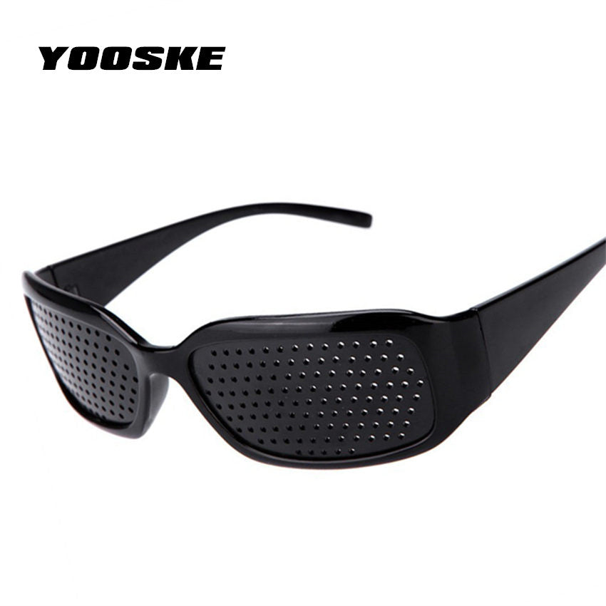 YOOSKE Black Pinhole Sunglasses Anti-fatigue Vision Care Pin Hole Microporous Glasses Eye Exercise Eyesight Improve Anti-myopia