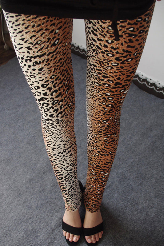 Autumn Women Trousers   8 Styles Fashion Lady High Elasticity Skinny Print Pants Leopard Print Pattern Clothing Cotton