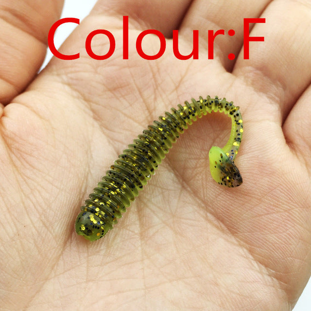 10 Piece: Artificial Soft Bait Worm Silicon Fishing Lure - 5.5cm 0.8g