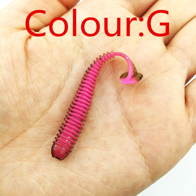 10 Piece: Artificial Soft Bait Worm Silicon Fishing Lure - 5.5cm 0.8g