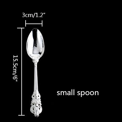 Luxury Western Silver Dinnerware Set Silverware Cutlery Dinnerspoon Steak Knife Fork Coffeespoon Kitchen Tableware Tools