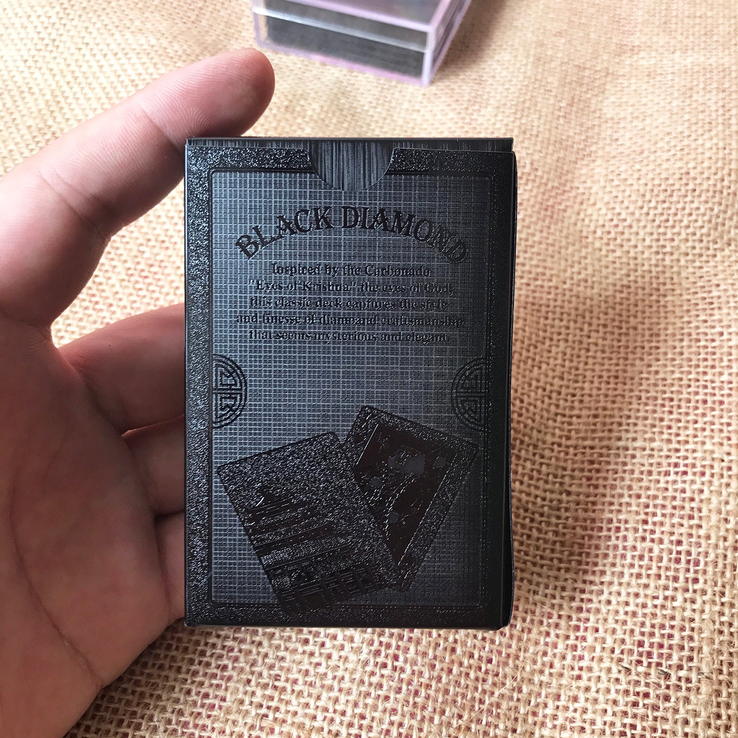 Golden Poker Waterproof Black Plastic Playing Cards Collection Black Diamond Poker Cards Creative Gift Standard Playing Cards