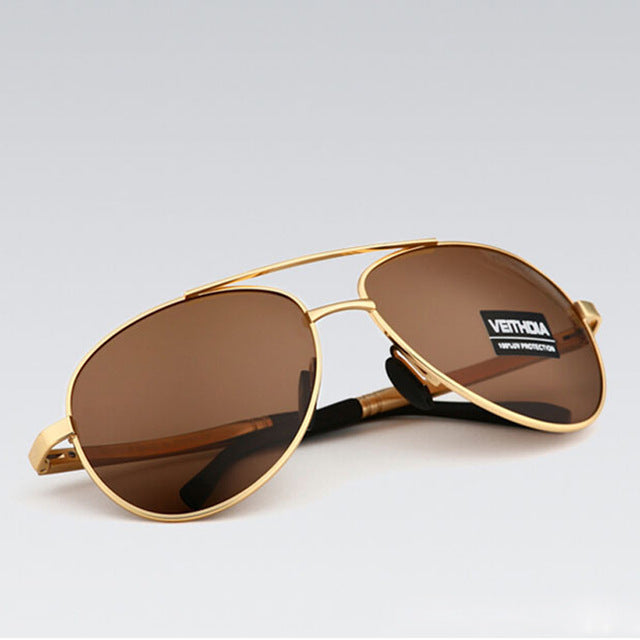 VEITHDIA Men's Sunglasses Brand Designer Pilot Polarized Male Sun Glasses Eyeglasses gafas oculos de sol masculino For Men 1306