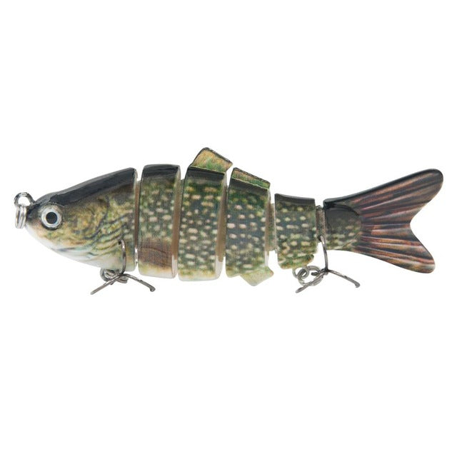 Piscifun Fishing Lure 10cm 20g 3D Eyes 6-Segment Lifelike Fishing Hard Lure Crankbait With 2 Hook Fishing Baits Pesca Cebo