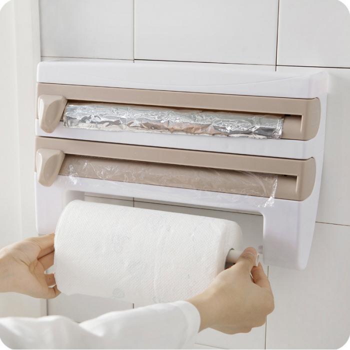 Multi-Purpose Kitchen Paper Towel, Tin Foil, Cling Wrap Holder