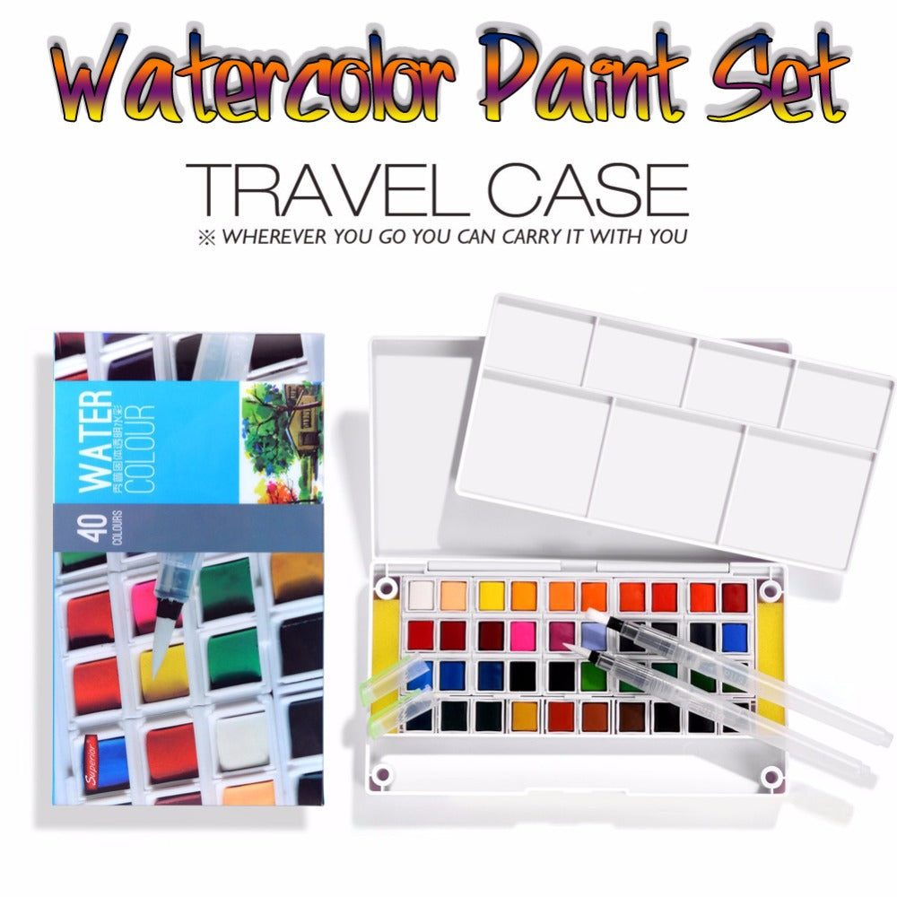 Solid Watercolor Paints Half Pans Pigment Set