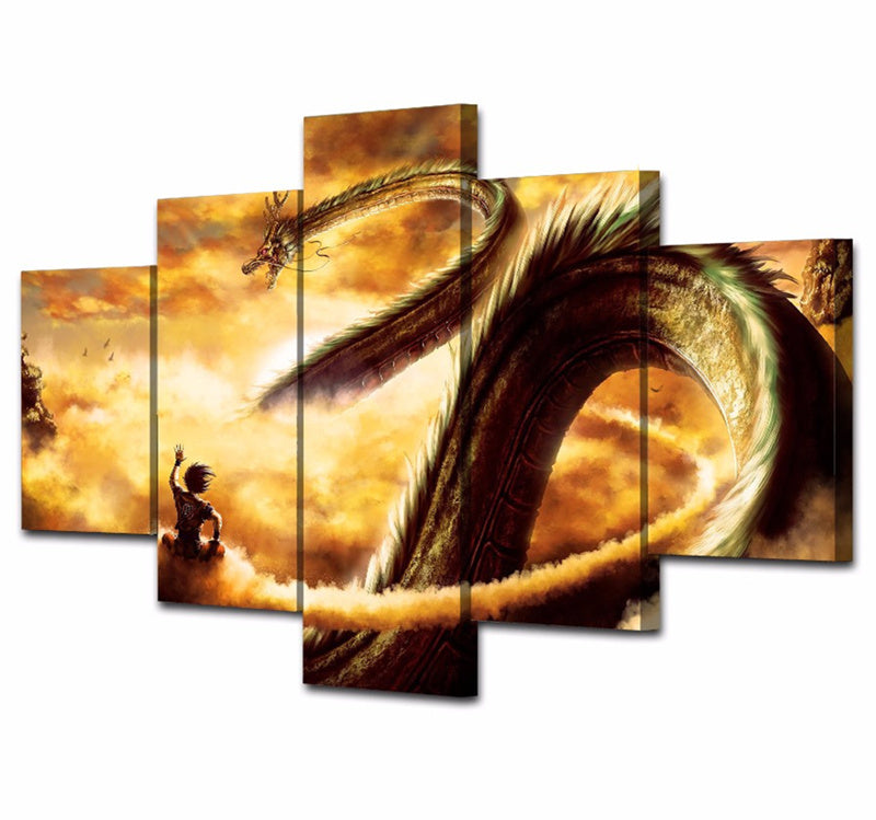 5 Piece Wall Art Canvas Dragon Ball