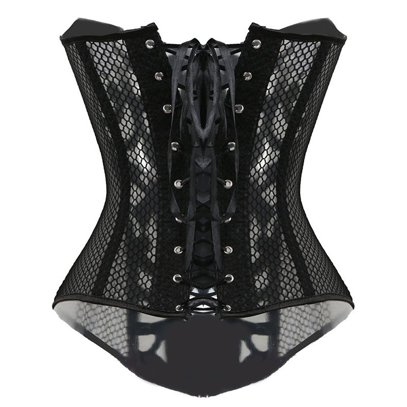 Lace Corset   Bustier Mesh Corselet Summer Underwear Clothing Black White Lingerie G-string Slimming Party Outfits S-2XL