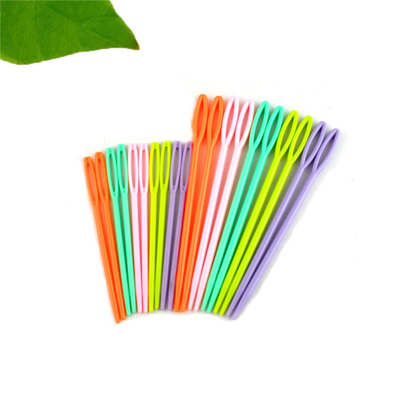 20 Pack: Mixed Multicolor Plastic Knitting Needles