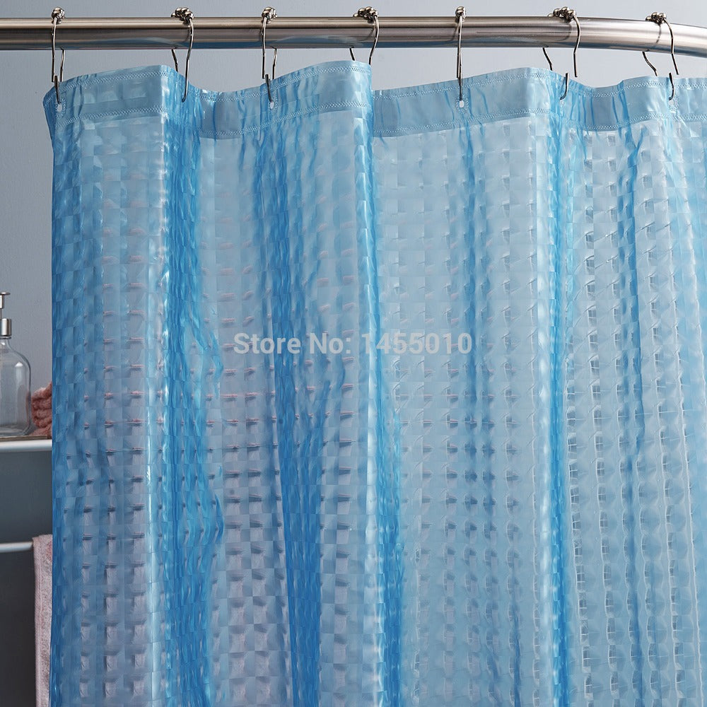 PEVA 3D Translucence Waterproof Shower Curtains 3D Thicken Shower Curtains Bathroom Curtain,