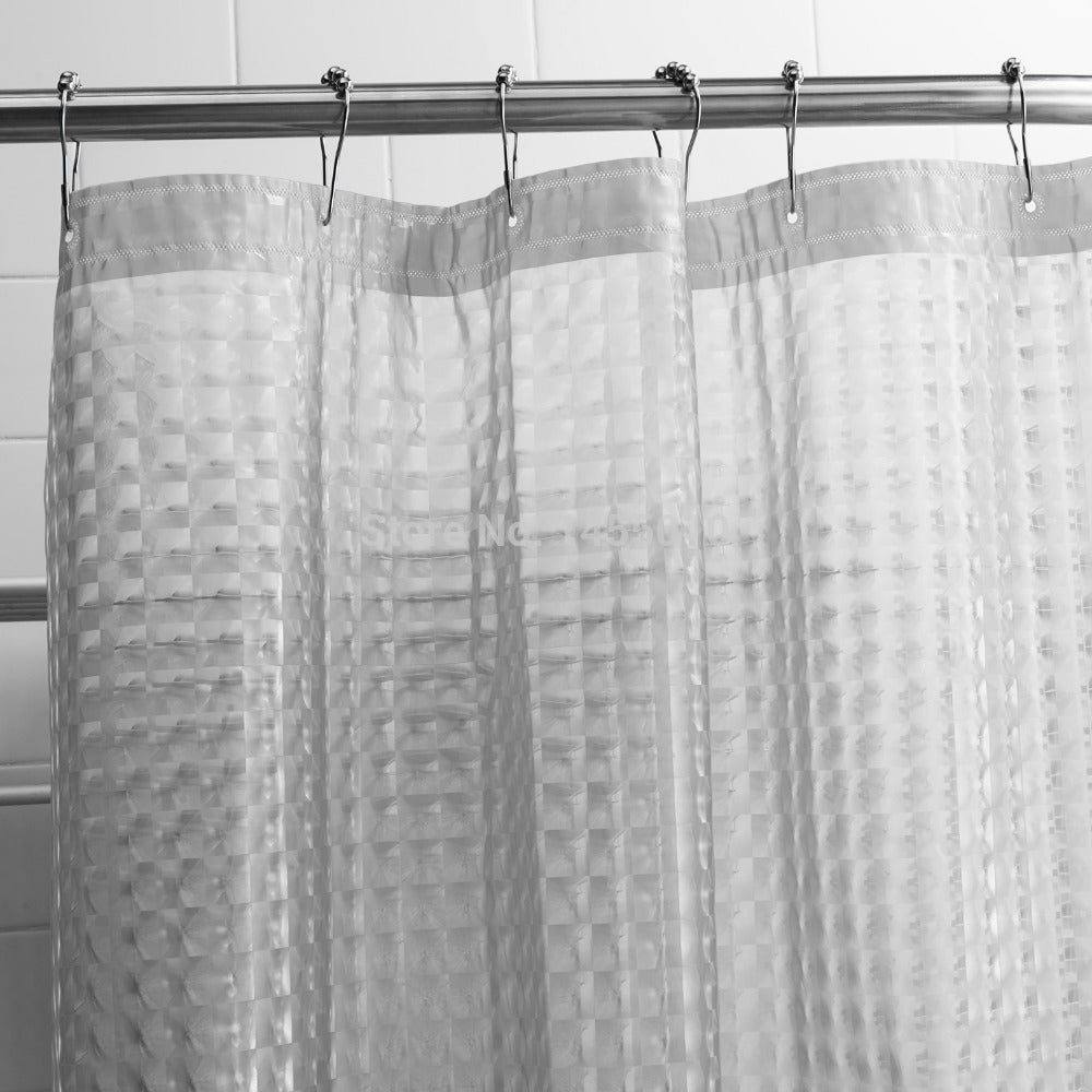 PEVA 3D Translucence Waterproof Shower Curtains 3D Thicken Shower Curtains Bathroom Curtain,