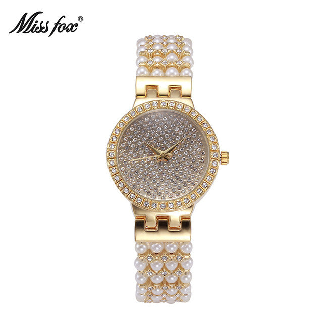 Miss Fox Watch women luxury watch Reloj Mujer Stainless Steel Diamond Ladies Quartz Watch Women Rhinestone Watches hodinky saat