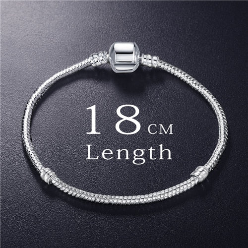 Women's Fashion Love Snake Chain Silver Color