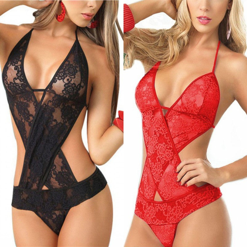 Lingerie Lace Perspective Babydoll Dress Teddy Lenceria   Sleepwear Nightwear Underwear   Costumes