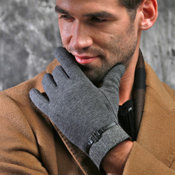 Men's Elegant Business England Wool Touchscreen Winter Gloves