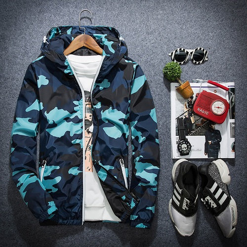 Men's Camouflage Windbreaker Jacket