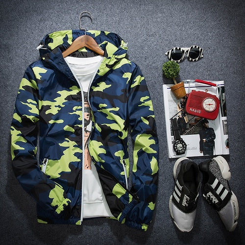 Men's Camouflage Windbreaker Jacket