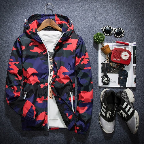 Men's Camouflage Windbreaker Jacket