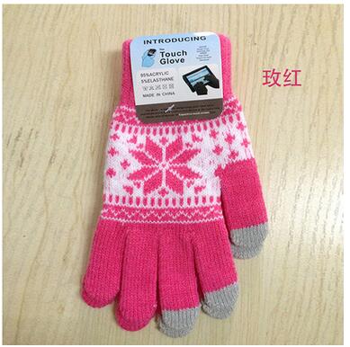 Winter wool knitted Touch Gloves Gloves