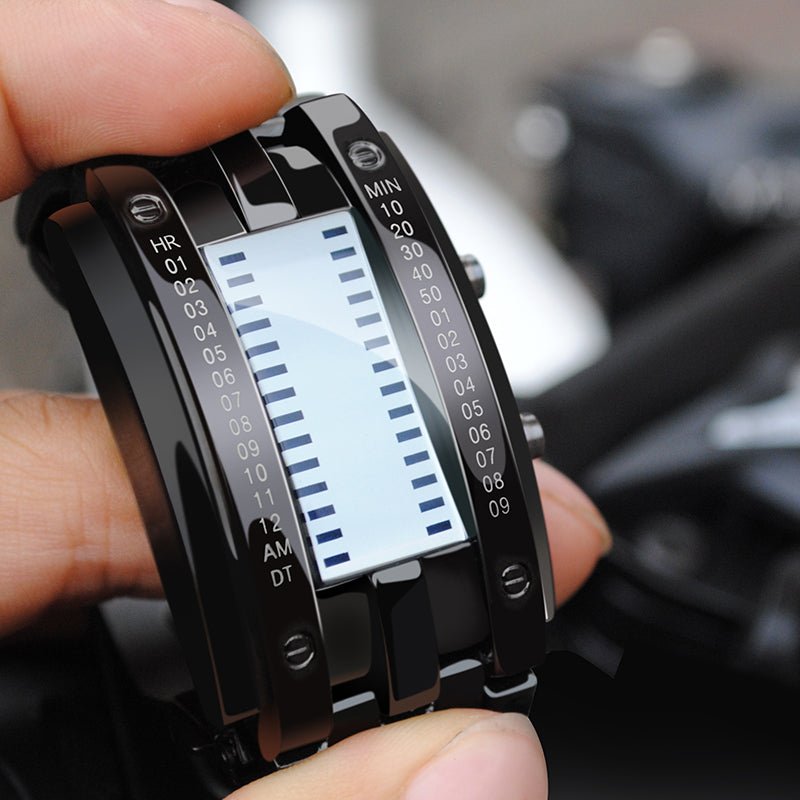 Men's Luxury Futuristic Digital LED Display Sports Wrist Watch