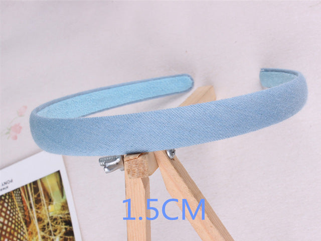 Jeans Hairbands Handmade Blue Denim Leisure Headbands Women Girls Barrette Hair Accessories