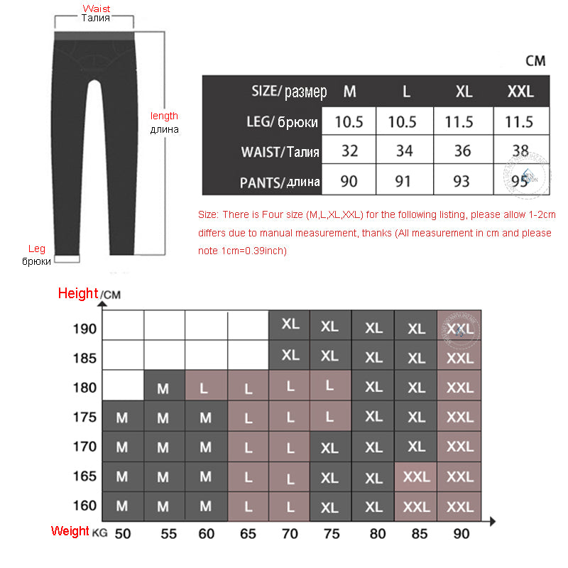 Men's Thermo Anti-microbial Long Johns