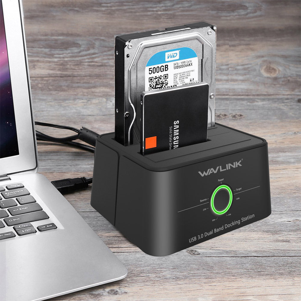 Dual Bay SATA to 3.0 USB External Hard Drive Docking Station