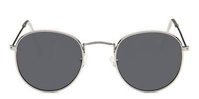 Women's Retro Round Designer Alloy Mirrored Lens Sunglasses