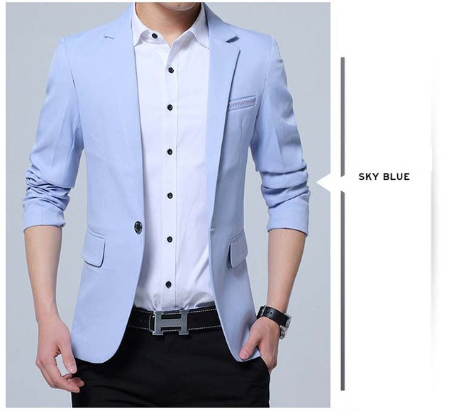 Men's Solid Casual Slim Fit Bold Blazer