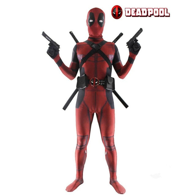 Deadpool Spandex Bodysuit & Accessories Costume