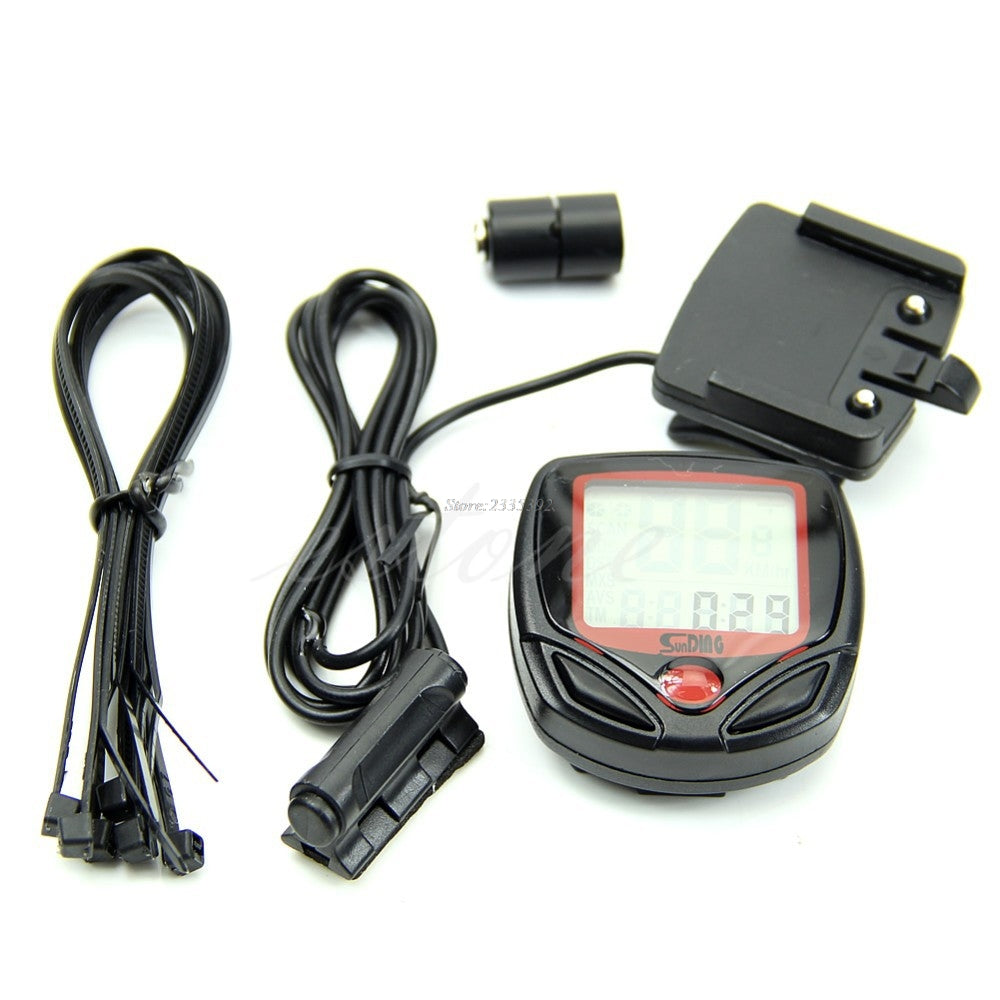 Waterproof Digital LCD Computer Cycle Bicycle Bike Speedometer Odometer JUN13