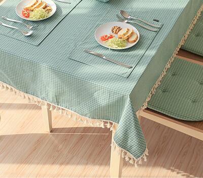 Elegant Tasseled Cotton Linen Tablecloth