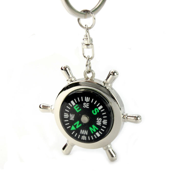 Nautical Compass Helm Keychain