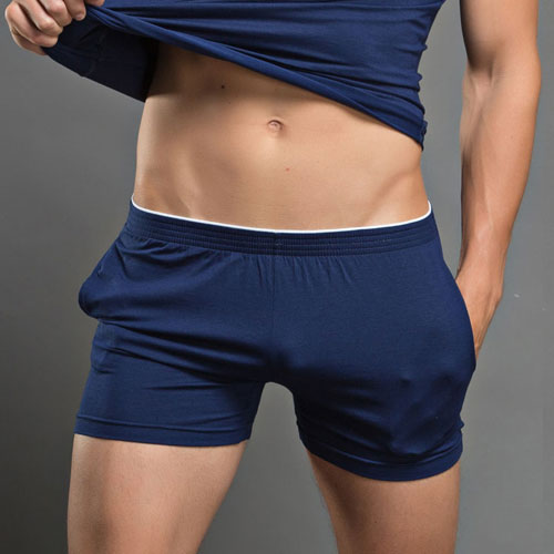 New low-waist men's boxer underwear  100% cotton   boxer  male loose plus size underwear 5 colors size M/L/XL