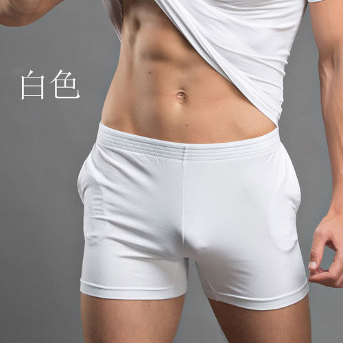 New low-waist men's boxer underwear  100% cotton   boxer  male loose plus size underwear 5 colors size M/L/XL